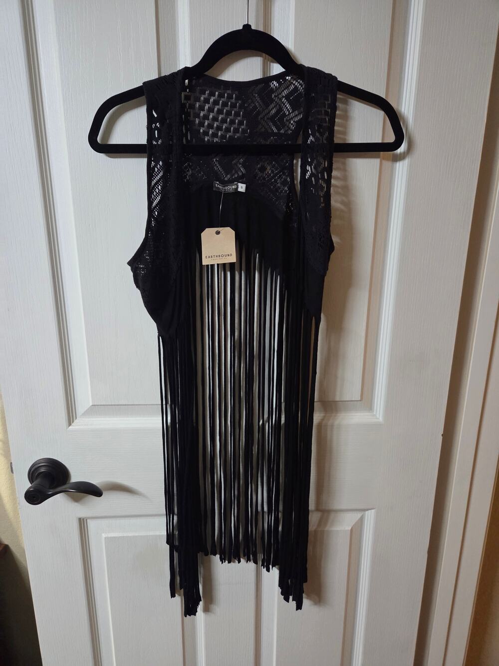 NWT Earthbound Trading Co. Fringe Vest Size Small